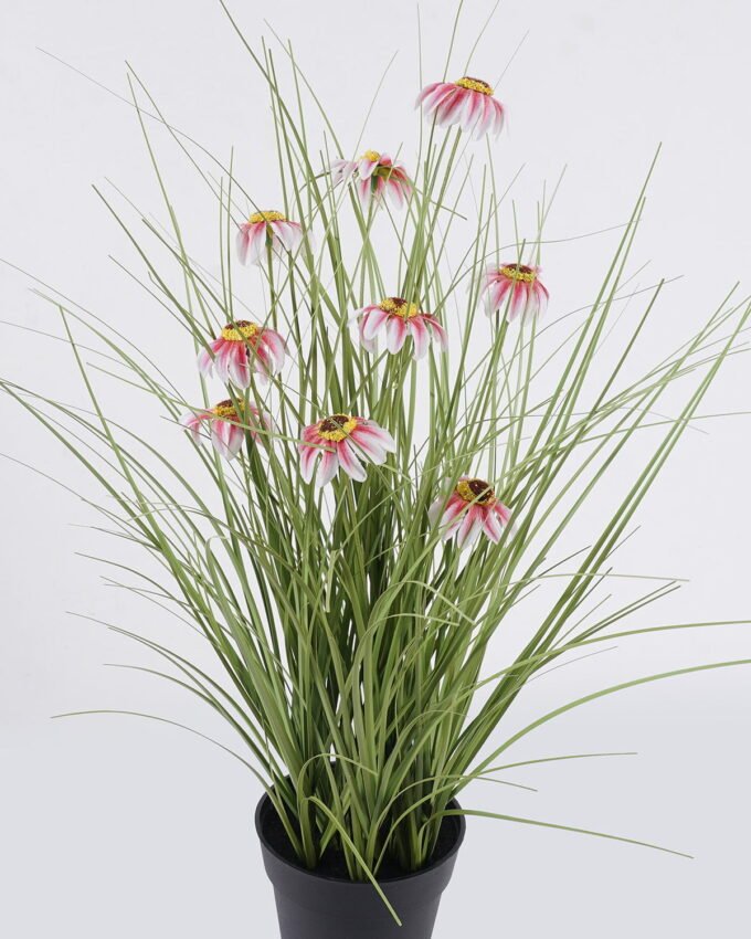 Artificial Grass 40*40*42cm Echinacea PVC Grass in PP pot GS-03326084-P1 2026Jun 3,000+ sqm showroom with thousands of artificial flowers, plants & trees ready for global sourcing.