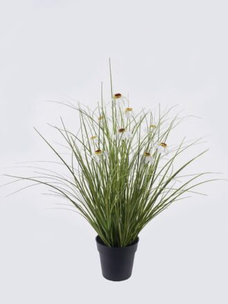 Artificial Grass 40*40*42cm Echinacea PVC Grass in PP pot GS-03326084-W2 2026Jun 3,000+ sqm showroom with thousands of artificial flowers, plants & trees ready for global sourcing.