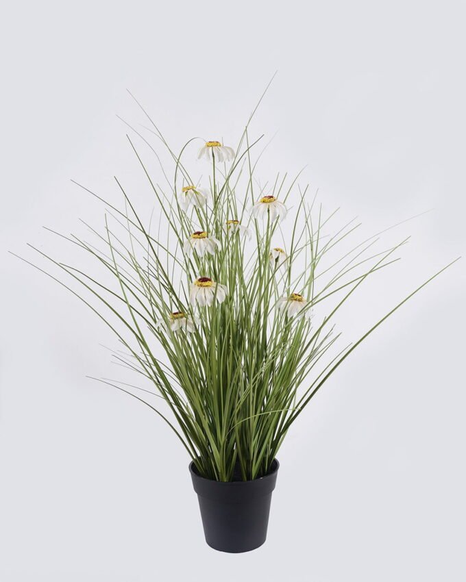 Artificial Grass 40*40*42cm Echinacea PVC Grass in PP pot GS-03326084-W2 2026Jun 3,000+ sqm showroom with thousands of artificial flowers, plants & trees ready for global sourcing.