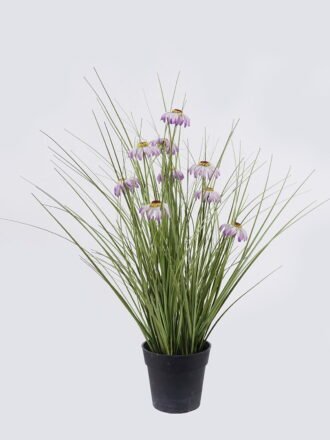 Artificial Grass 40*40*42cm Echinacea PVC Grass in PP pot GS-03326084-W2 2026Jun 3,000+ sqm showroom with thousands of artificial flowers, plants & trees ready for global sourcing.