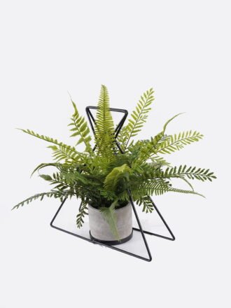 Artificial Fern Plant  Wild Fern with Triangular Leaves, Decorative Iron Frame Potted Greenery GS-48126016-UV 2026Aug 3,000+ sqm showroom with thousands of artificial flowers, plants & trees ready for global sourcing.