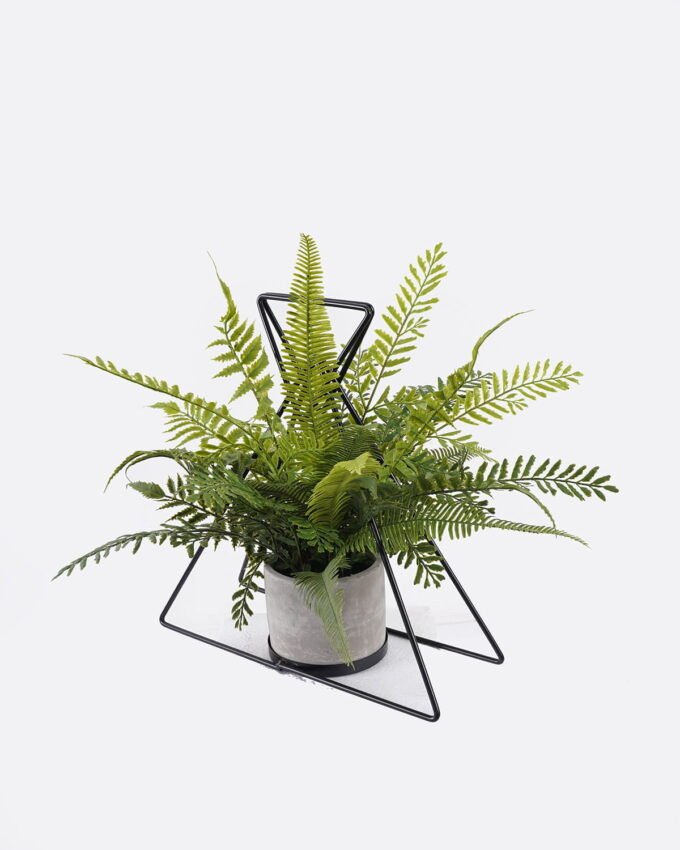 Artificial Plant Decorativeironworkpiecewithtriangularleavesofwildfernpottedleaf GS-48126015-UV_1 Artificial Fern Plant Wild Fern with Triangular Leaves, Decorative Iron Frame Potted Greenery GS-48126015-UV 2026Aug 3,000+ sqm showroom with thousands of artificial flowers, plants & trees ready for global sourcing.