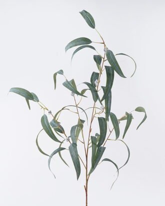 Artificial Plant 14*13*102.5cm Large curved-leaf eucalyptus with fruits single stem GS-43126005 2026Jul 3,000+ sqm showroom with thousands of artificial flowers, plants & trees ready for global sourcing.