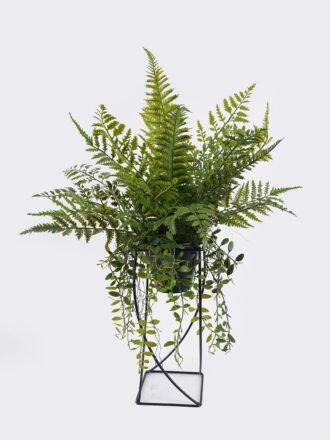 Artificial Fern Plant Mixed Fern Leaves with Large Birdcage Frame Potted Greenery GS-48126006 2026Aug 3,000+ sqm showroom with thousands of artificial flowers, plants & trees ready for global sourcing.