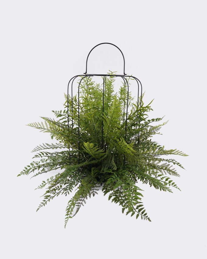 Artificial Fern Plant Mixed Fern Leaves with Large Birdcage Frame Potted Greenery GS-48126006 2026Aug 3,000+ sqm showroom with thousands of artificial flowers, plants & trees ready for global sourcing.