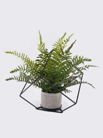 Artificial Fern Plant Mixed Fern Leaves with Birdcage Frame Potted Greenery GS-48126002 2026Aug 3,000+ sqm showroom with thousands of artificial flowers, plants & trees ready for global sourcing.
