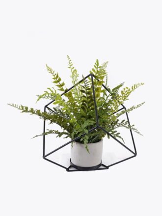 Artificial Fern Plant  Mixed Fern Leaves with Large Birdcage Lamp Fixture (USB) Potted Greenery GS-48126005 2026Aug 3,000+ sqm showroom with thousands of artificial flowers, plants & trees ready for global sourcing.