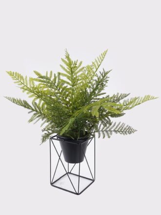 Artificial Fern Plant Mixed Fern Leaves with Circular Iron Frame Potted Greenery GS-48126008-UV 2026Aug 3,000+ sqm showroom with thousands of artificial flowers, plants & trees ready for global sourcing.