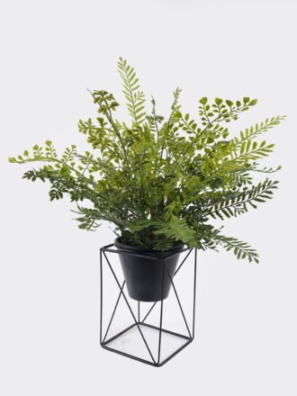 Artificial Fern Plant  Mixed Fern Leaves with Square Iron Frame Potted Greenery GS-48126011-UV 2026Aug 3,000+ sqm showroom with thousands of artificial flowers, plants & trees ready for global sourcing.