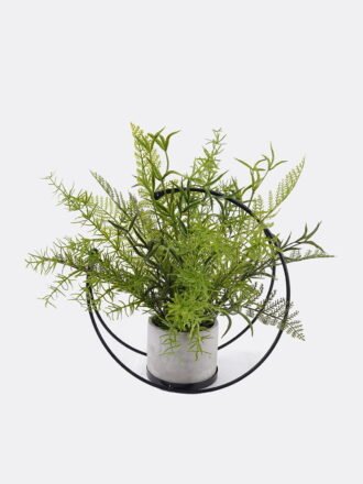 Artificial Plant  Moon-Shaped Iron Frame with Decorative Potted Greenery GS-48126013-UV 2026Aug 3,000+ sqm showroom with thousands of artificial flowers, plants & trees ready for global sourcing.