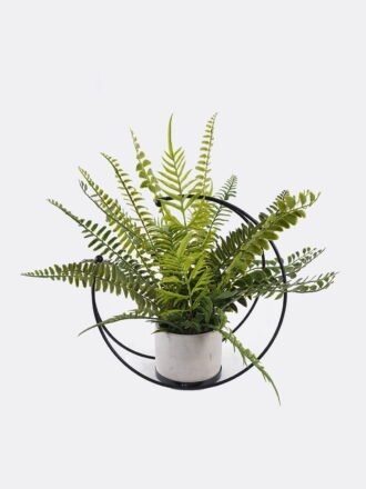 Artificial Fern Plant  Decorative Iron Frame with Triangular Leaves Wild Fern Potted Greenery GS-48126017-UV 2026Aug 3,000+ sqm showroom with thousands of artificial flowers, plants & trees ready for global sourcing.