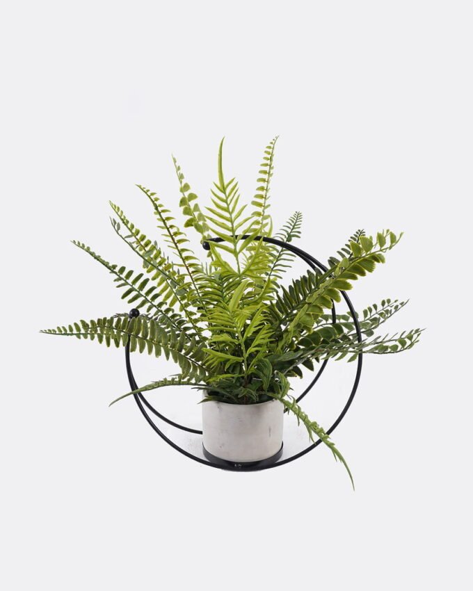 Artificial Plant  Moon-Shaped Iron Frame with Decorative Potted Greenery GS-48126013-UV 2026Aug 3,000+ sqm showroom with thousands of artificial flowers, plants & trees ready for global sourcing.
