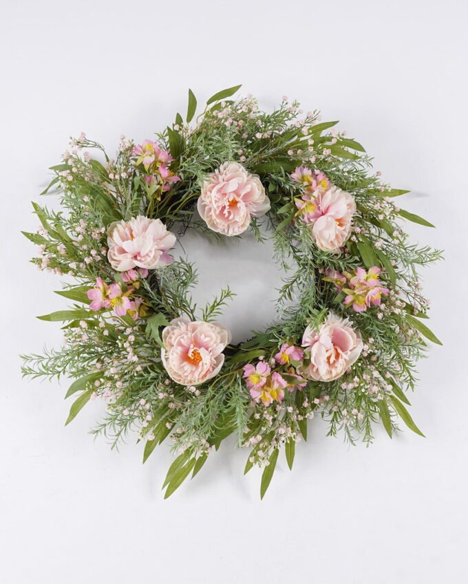 Artificial Plant Peony babysbreath wreath GS-27926058_5 Artificial Plant 60*15*60cm Peony babysbreath wreath GS-27926058 2026Jul 3,000+ sqm showroom with thousands of artificial flowers, plants & trees ready for global sourcing.