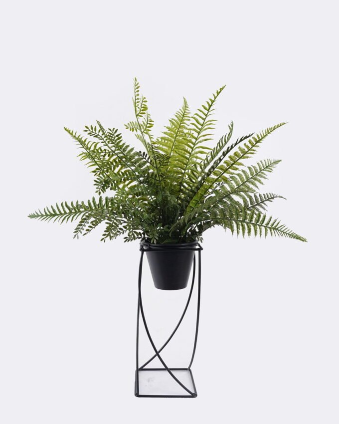 Artificial Fern Plant Mixed Fern Leaves with Circular Iron Frame Potted Greenery GS-48126008-UV 2026Aug 3,000+ sqm showroom with thousands of artificial flowers, plants & trees ready for global sourcing.