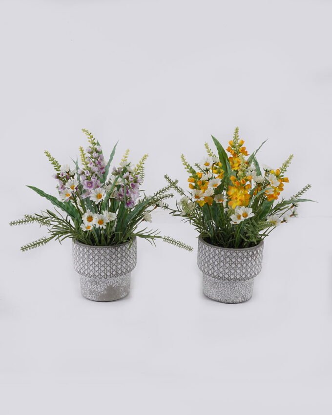 Artificial Table Plants 27*27*32cm Lavender Daisy in Cement pot GS-03326116 2026Jun 3,000+ sqm showroom with thousands of artificial flowers, plants & trees ready for global sourcing.