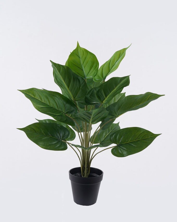 Artificial Table Plants 36*36*55cm Red palm Leaf  in PP pot/18 lvs GS-35326016 2026Jul 3,000+ sqm showroom with thousands of artificial flowers, plants & trees ready for global sourcing.