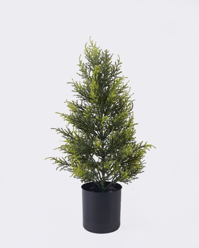 Artificial Tree 26*26*60cm Cypress in PP pot GS-30426020 2026Jul 3,000+ sqm showroom with thousands of artificial flowers, plants & trees ready for global sourcing.