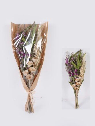 Dried Flowers 25*17*50cm Dried natural items bouquet with PP wrapped GS-56626045 2026Aug 3,000+ sqm showroom with thousands of artificial flowers, plants & trees ready for global sourcing.