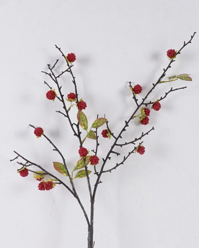 Artificial Branch fruit 14*7*91cm Raspberries single stem GS-54226002 2026Oct 3,000+ sqm showroom with thousands of artificial flowers, plants & trees ready for global sourcing.
