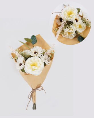 Artificial Flower 20*12*40cm Peony chrysanthemum bundle GS-52826005-PW-W2 2026Oct 3,000+ sqm showroom with thousands of artificial flowers, plants & trees ready for global sourcing.