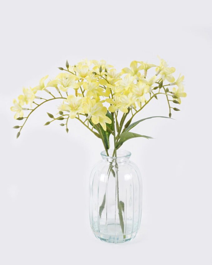Artificial Flower 22*13*23cm Primula malacoides in Glass ware GS-06926006 2026SEP 3,000+ sqm showroom with thousands of artificial flowers, plants & trees ready for global sourcing.