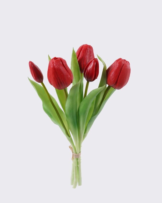 Artificial Flower Tulip 5 bundle GS-24526004_5 Artificial Flower 16*5*31cm Tulip *5 bundle GS-24526004 2026Oct 3,000+ sqm showroom with thousands of artificial flowers, plants & trees ready for global sourcing.