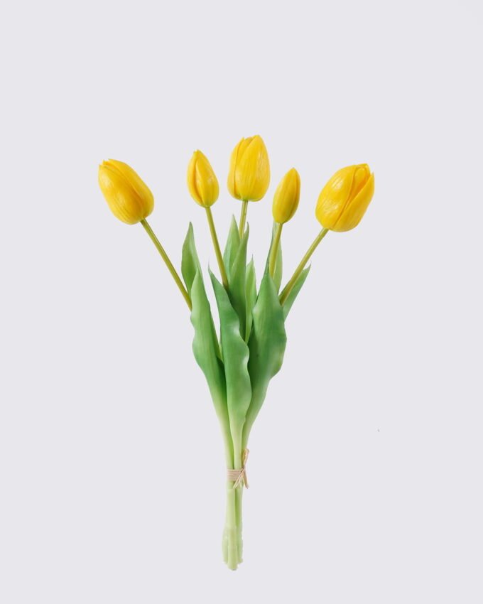 Artificial Flower Tulip 5 bundle GS-24526008_5 Artificial Flower 13*3*39cm Tulip *5 bundle GS-24526008 2026Oct 3,000+ sqm showroom with thousands of artificial flowers, plants & trees ready for global sourcing.