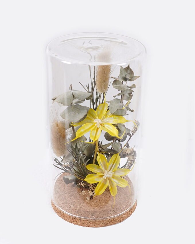 Dried Flowers 8*8*16.5cm  Natural dried plants in glass bottle GS-56626108 2026Oct 3,000+ sqm showroom with thousands of artificial flowers, plants & trees ready for global sourcing.
